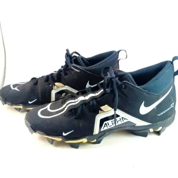 Nike Alpha Menace Varsity 3 Football Cleats Men's 12 Black/ White............... - Picture 7 of 10